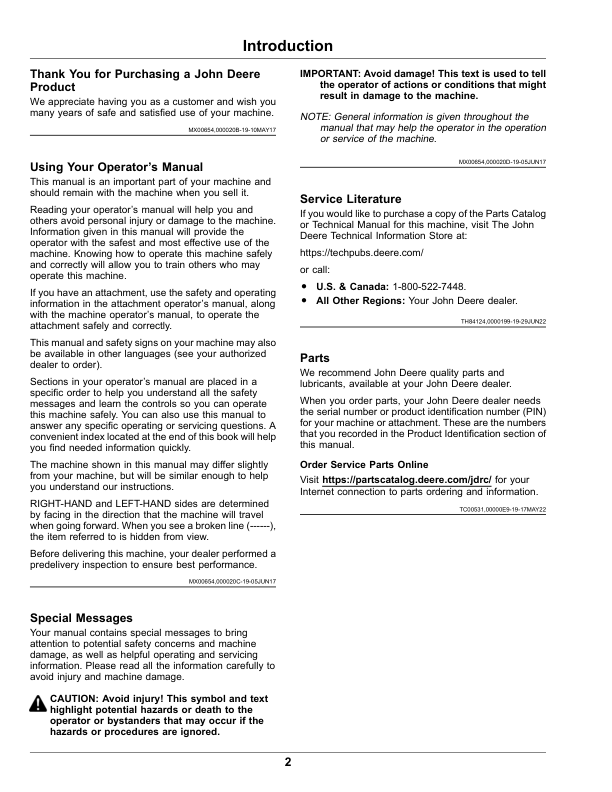 John Deere 185 E-Cut Electric, 225 E-Cut Electric Walk Greens Mower (010001-) (North America Edition) Operator's Manual (OMUC36026E) - Image 2