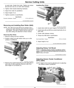 Alternative view of John Deere 185 E-Cut Electric, 225 E-Cut Electric Walk Greens Mower (010001-) (North America Edition) Operator's Manual (OMUC36026)