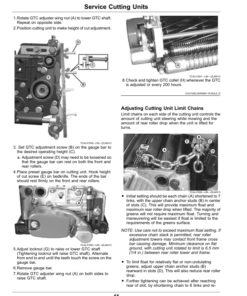 Alternative view of John Deere 185 E-Cut Electric, 225 E-Cut Electric Walk Greens Mower (010001-) (Export Edition) Operator's Manual (OMUC36028)