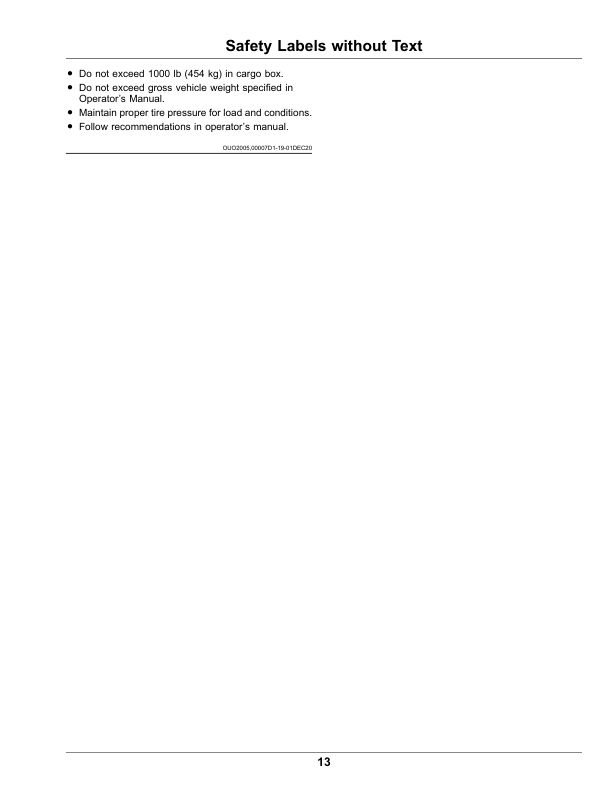 John Deere XUV835E, XUV835M, XUV835R Gator Utility Vehicles (060001–) (North American) Operator's Manual (OMUC36827) - Image 3