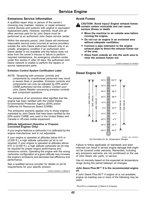 John Deere TH 6X4 Diesel Gator Utility Vehicles (180001-) (North American) Operator's Manual (OMUC37414) - Image 2