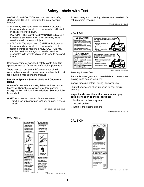 John Deere 6080A, 6500A, 6700A, PrecisionCut Fairway Mowers (050001-), 6080A, 6500A E-Cut Hybrid Fairway Mowers (040001-) (North American) Operator's Manual (OMUC37545E) - Image 2