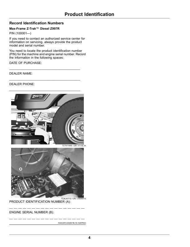 John Deere Z997R Diesel ZTrak (100001-) (North American) Operator's Manual (OMUC37596E) - Image 3