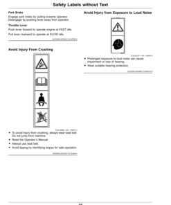 Alternative view of John Deere PrecisionCut 2653B Trim, Surrounds Mower Serial Number 180001- Operator's Manual (OMUC38048)