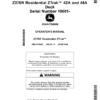 John Deere Z370R Residential ZTrak 42A, 48A Deck Series (010001-050000) (North American) Operator's Manual (OMUC38861)