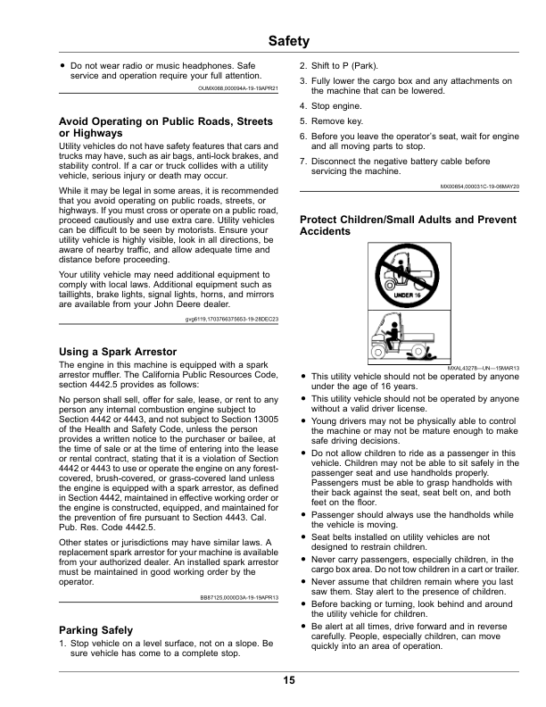 John Deere HPX815E Gator Utility Vehicles (Serial No. 080001-) (North America) Operator's Manual (OMUC39390) - Image 2