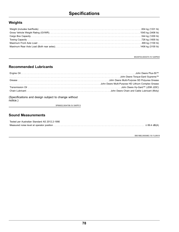 John Deere TH 6X4 Diesel Gator Utility Vehicles (200001-) (North America) Operator's Manual (OMUC39402) - Image 2