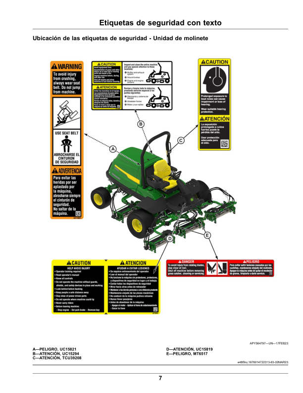 John Deere 7700A, 8700A PrecisionCut SN 120,001-8900A PrecisionCut SN 90,001-7500A E-Cut Hybrid SN 120,001-8800A TerrainCut Rough Mower SN 120,001- Operator's Manual (OMUC39831) - Image 3