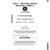 John Deere Gator GS Utility Vehicle (Serial No. 030001-) Operator's Manual (OMUC40391)