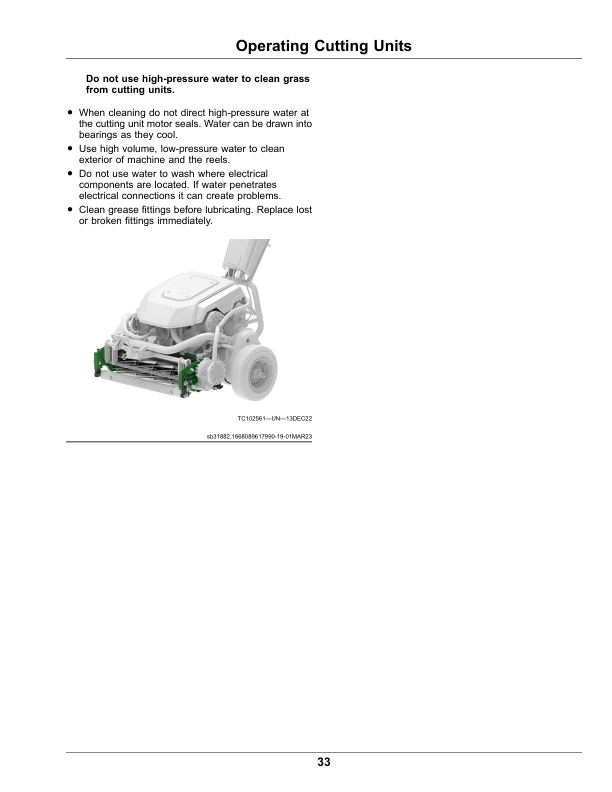 John Deere 185 E-Cut Electric, 225 E-Cut Electric Walk Greens Mower Serial Number 20001- Operator's Manual (OMUC40662) - Image 2