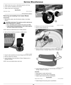 Alternative view of John Deere Z315E, Z325E, Z320M, Z330M, Z320R, Z330R, Residential ZTrak Serial Number 100001- Operator's Manual (OMUC40876)