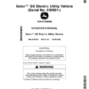 John Deere Gator GS Electric Utility Vehicle (Serial No. 030001-) Operator's Manual (OMUC42765)