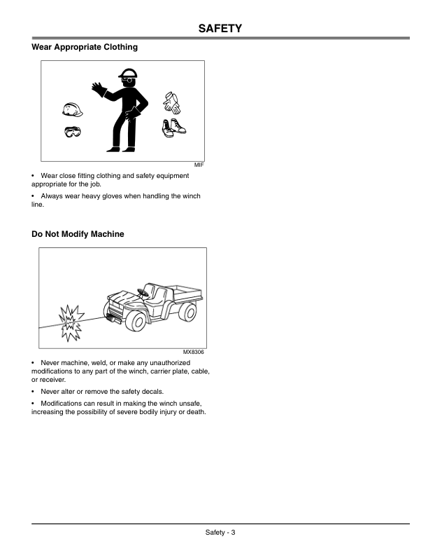 John Deere Winch for Gator Utility Vehicles A2500 Multi-Mount Operator's Manual (OMVG10903) - Image 2