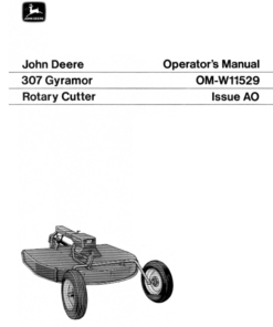 John Deere 307 Gyramor Rotary Cutter Operator's Manual (OMW11529)