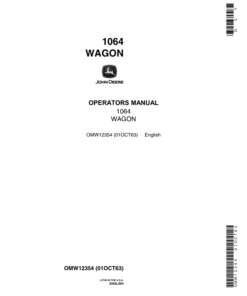 John Deere 1064 Wagon Operator's Manual (OMW12354)