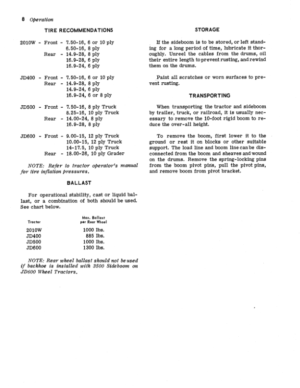 John Deere 3500 Sideboom Operator's Manual (OMW15478) - Image 2