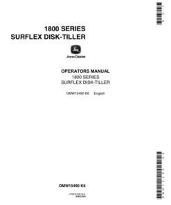 John Deere 1800 Series Surflex Disk Tiller Operator's Manual (OMW15490)