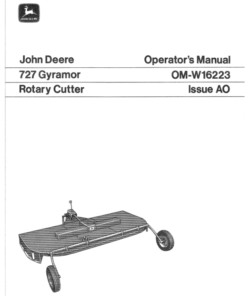 John Deere 727 Gryamor Rotary Cutter Operator's Manual (OMW16223)