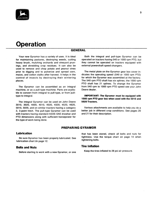 John Deere 407 Gyramor Rotary Cutter Operator's Manual (OMW21132) - Image 2