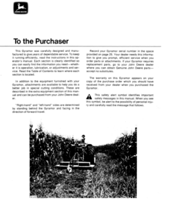 Alternative view of John Deere 507 Gyramor Rotary Cutter Operator's Manual (OMW21200)