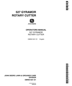 John Deere 527 Gyramor Rotary Cutter Operator's Manual (OMW21201)