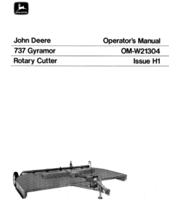 John Deere 737 Gyramor Rotary Cutter Operator's Manual (OMW21304)