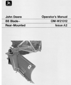 John Deere 88 Rear Blade Operator's Manual (OMW21312)