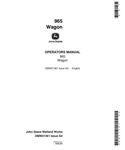 John Deere 965 Farm Wagon Operator's Manual (OMW21361)