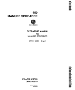 John Deere 450 Manure Spreader Operator's Manual (OMW21426)