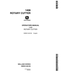 John Deere 1408 Rotary Cutter Operator's Manual (OMW21429)