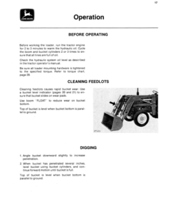 Alternative view of John Deere 75 Loader Operator's Manual (OMW21459)