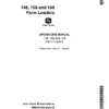 John Deere 148, 158, 168 Farm Loader Operator's Manual (OMW21465)