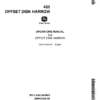John Deere 425 Offset Disk Harrow North America (001001-017305) Manufactured in Canada Operator's Manual (OMW21469)