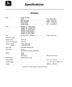 Alternative view of John Deere 1408 Rotary Cutter Operator's Manual (OMW28536)