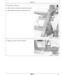 Alternative view of John Deere Round Bale Fork (Applies to 100 & 200 Farm Loaders) Operator's Manual (OMW37987)