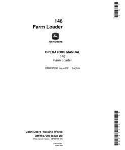 John Deere 146 Farm Loader Operator's Manual (OMW37996)