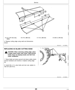 Alternative view of John Deere 45 & 65 Rear Blades Operator's Manual (OMW38927)