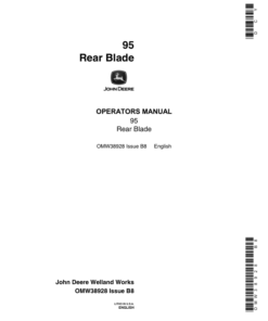 John Deere 95 Rear Blade Operator's Manual (OMW38928)