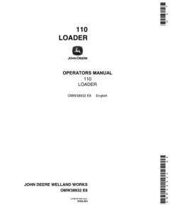 John Deere 110 Farm Loader Operator's Manual (OMW38932)