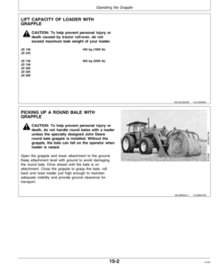 Alternative view of John Deere Round Bale Grapple & Silage Grapple Attachments Operator's Manual (OMW38952)