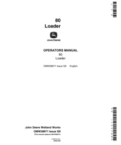 John Deere 80 Farm Loader Operator's Manual (OMW38971)