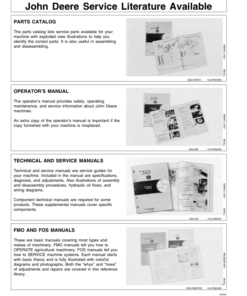 Alternative view of John Deere 80 Farm Loader Operator's Manual (OMW38971)