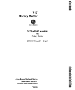 John Deere 717 Rotary Cutter Operator's Manual (OMW40641)