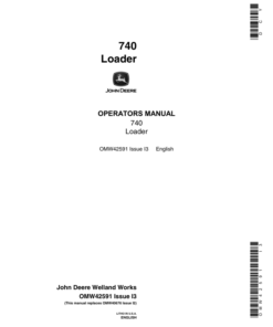 John Deere 740 Standard Loader Operator's Manual (OMW42591)