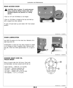 Alternative view of John Deere 127, 135, 152 Total Mixed Ratio Feed Mixers Operator's Manual (OMW43414)