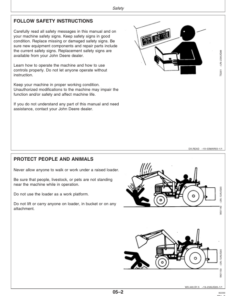 Alternative view of John Deere 410 & 420 Loaders Operator's Manual (OMW44978)