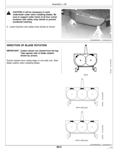 Alternative view of John Deere HX10 & HX14 Rotary Cutters North America (000000-005000) Operator's Manual (OMW45017)