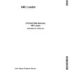 John Deere 840 Loader Operator's Manual (OMW48522)