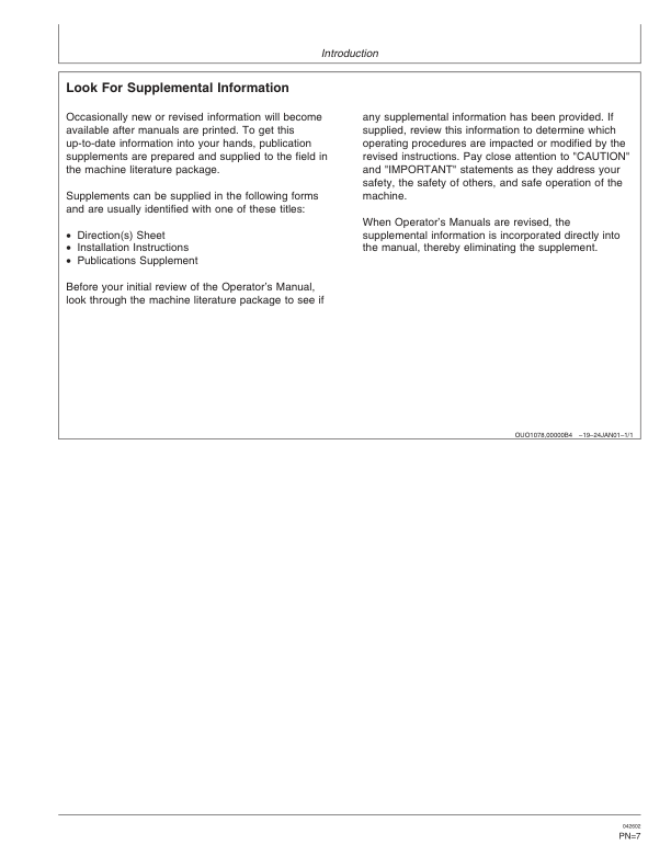 John Deere 419 Loader Operator's Manual (OMW48833) - Image 3