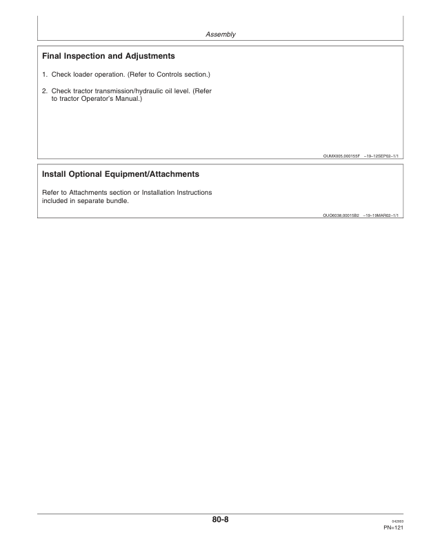 John Deere 640 Standard, 640 Mechanical Loader (028000- ) Operator's Manual (OMW49366) - Image 3